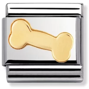 Image of Nomination CLASSIC Gold Daily Life Fun Dogs Bone 030110/09