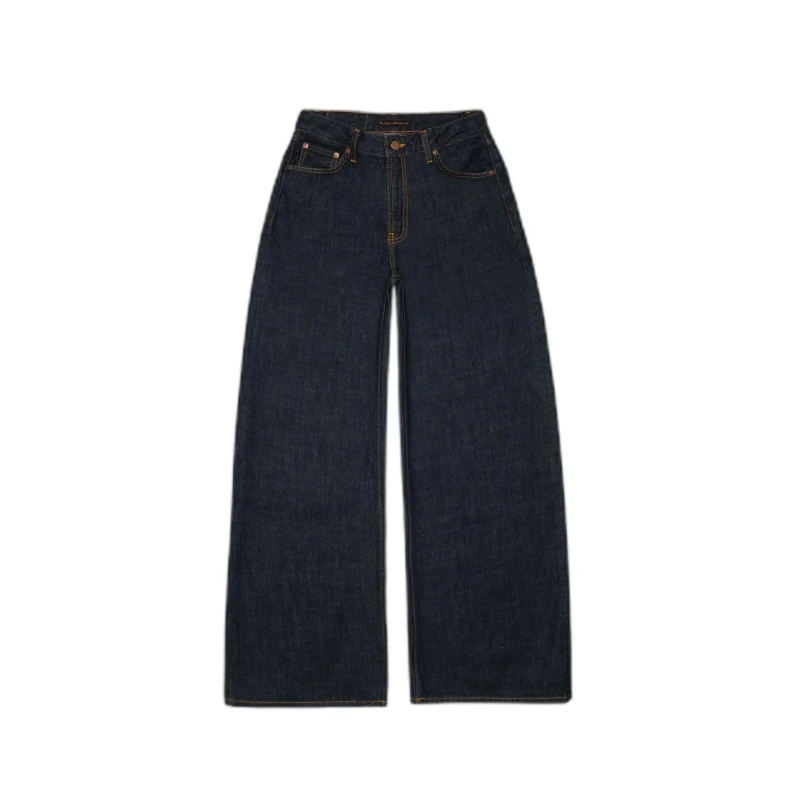 Image of Nudie Jeans Wide Leg Womens Jeans Nudie Jeans Sonic Sue One Wash Noir Female 32x32