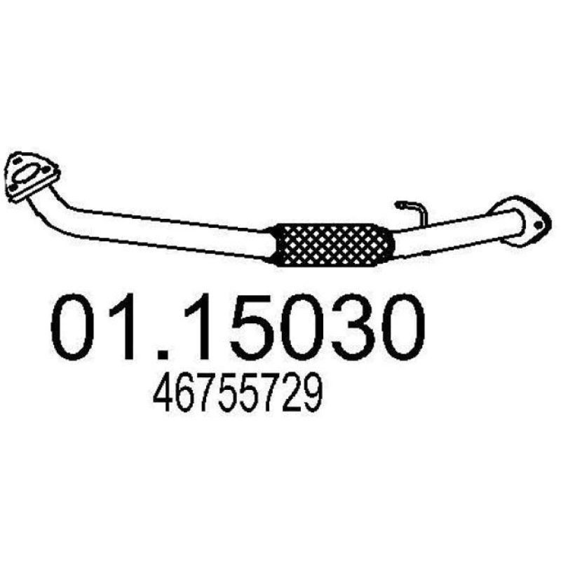 Image of MTS 01.15030 Exhaust Pipe Front, Length: 950mm Exhaust Pipe (17)