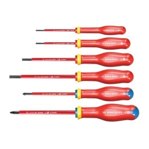 image of Facom Protwist VDE Screwdriver Set, 6 Piece SL/PZ