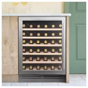 Image of Caple Classic 52 Bottle Single Zone Under Counter Freestanding Wine Cabinet - Stainless Steel