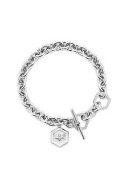 Image of Olivia Burton Minima Bee Silver Toggle Bracelet