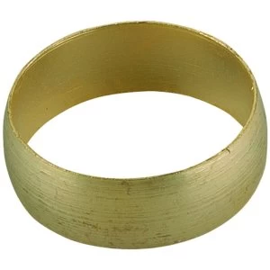 Image of Wickes Compression Brass Olives - 15mm Pack of 8