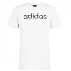 image of adidas Shoes Logo Mens T-Shirt - LtGrey/Navy