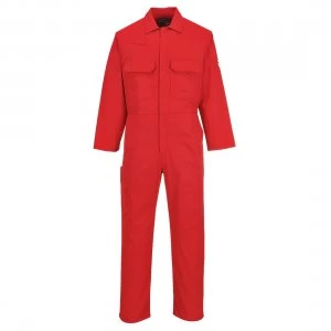 image of Biz Weld Mens Flame Resistant Overall Red 3XL 32"