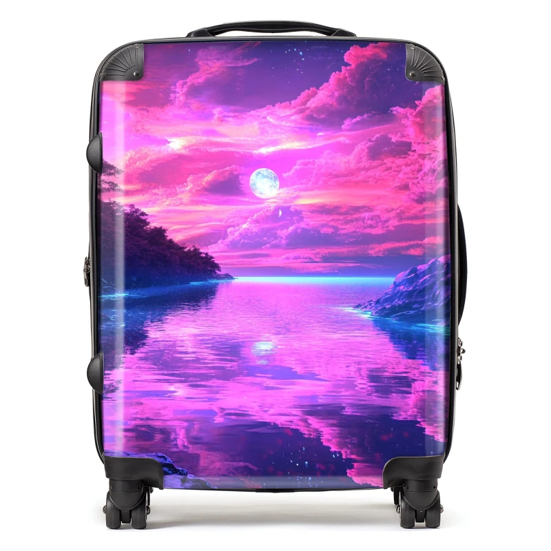 Image of Designer Luggage Elena Sable: 00049 Suitcase in Purple Size: Large Purple Unisex Large