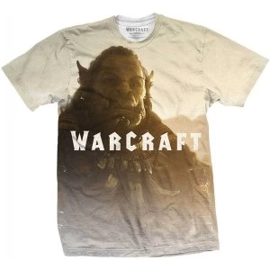 image of World of Warcraft - Durotan Fade Mens Small T-Shirt - White