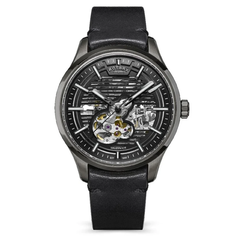 Image of Rotary RGS10078/04 Greenwich GT1 Automatic Black Strap Watch - W13316