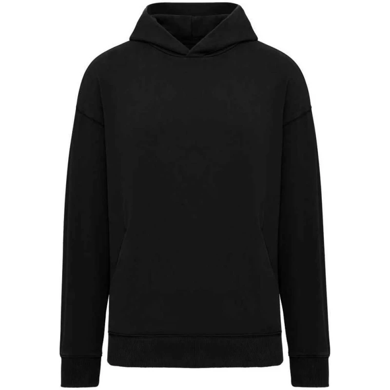 Image of Native Spirit Mens Washed Oversized Hoodie in Black Size: XS Black Male XS