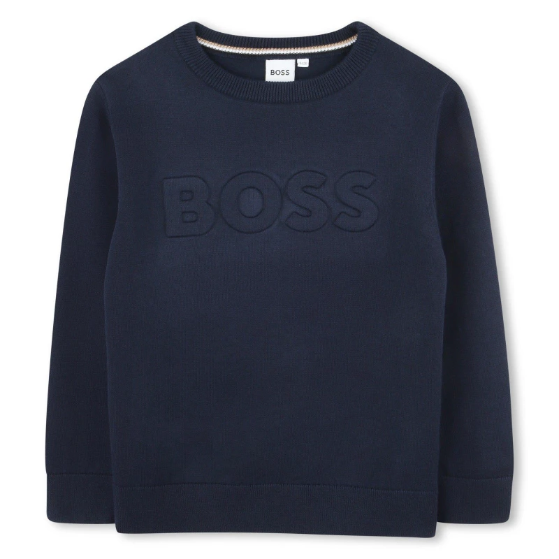 Image of Boss Logo Sweatshirt Juniors - Blue Blue 3 - 4 Years