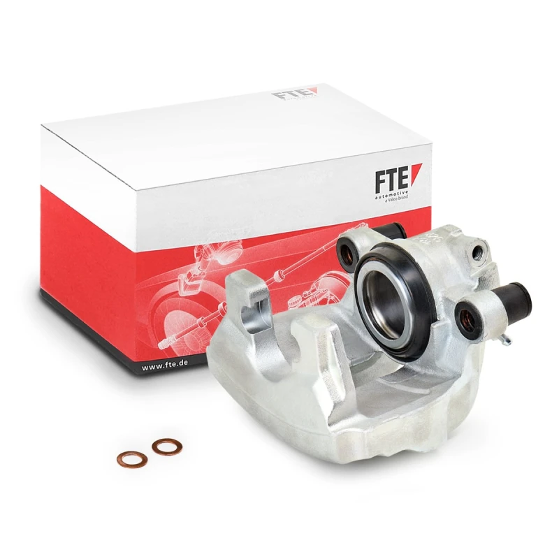 Image of FTE 9296234 Brake caliper Front Axle Right, without holder Cast Iron Brake Caliper (78)