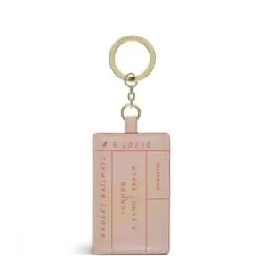 image of Radley Travel Ticket Keyring - Pink