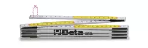 image of Beta Tools 1690M 2 Metre Folding Rule - Precision Class III - Birch 016900200