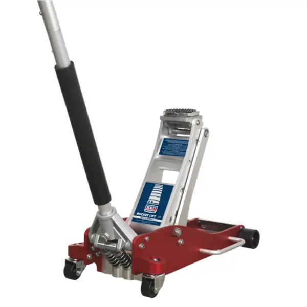 image of Sealey Premier Trolley Jack 2.5 Tonne Low Profile Aluminium Rocket Lift