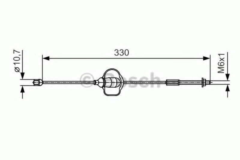 Image of Bosch 1 987 482 121 Brake Cable 330mm Cable,parking brake (124)