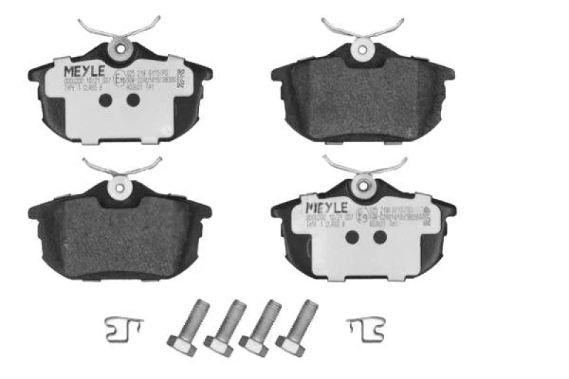 Image of MEYLE 025 218 6115/PD Brake pad set Rear Axle, prepared for wear warning indicator, MEYLE-PD Quality, with anti-squeak plate Brake Pad Set,disc brake