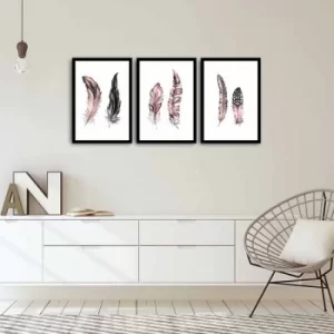 Image of 3PSCT-08 Multicolor Decorative Framed MDF Painting (3 Pieces)