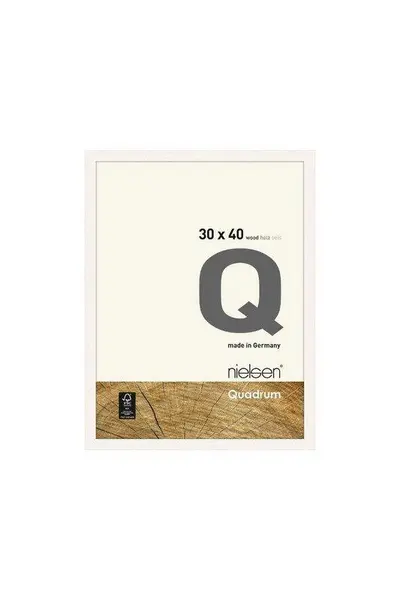 Image of Nielsen Quadrum 30 x 40cm Wooden Picture Frame With Protective Glass Front White