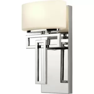Image of Wall Light 1920's Style Glass Opaque Shade Polished Chrome LED G9 3.5W