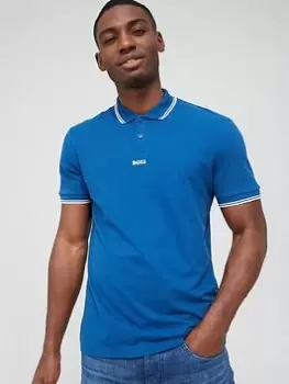 BOSS Pchup Centre Logo Polo Shirt - Medium Blue Size M Men