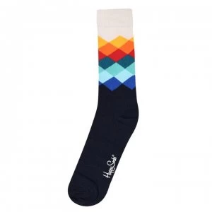 image of Happy Socks Faded Diamond Socks - Multi