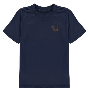 Image of True Religion True Religion Horseshoe Crew T Shirt - Navy