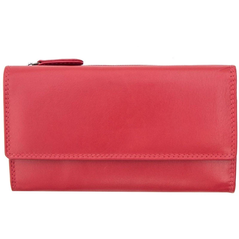 Image of PRIMEHIDE 'Verona' Leather Large Bifold Purse Red