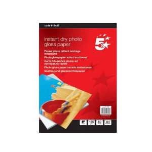Image of 5 Star Photo Inkjet Paper Gloss 175gsm A4 White 50 Sheets
