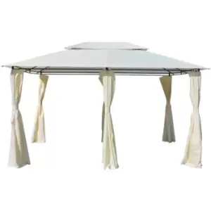 Image of Vidaxl - Garden Marquee with Curtains 4x3 m White - White