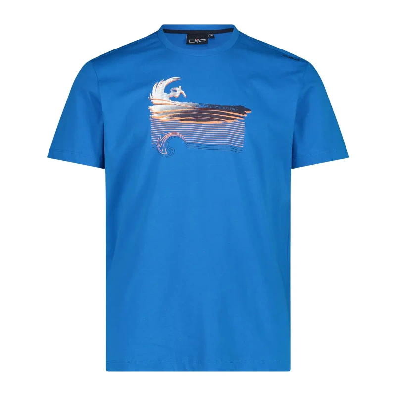 Image of CMP Tropical print T-Shirt CMP Bleu Male 3XL