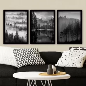 Image of 3SC07 Multicolor Decorative Framed Painting (3 Pieces)