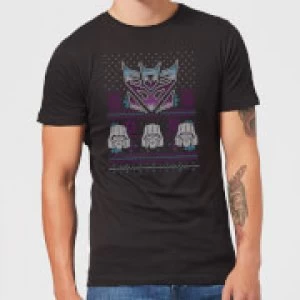 Image of Decepticons Classic Ugly Knit Mens Christmas T-Shirt - Black