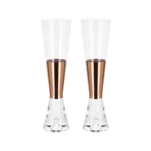 image of Tom Dixon Dixon Tank Champagne Glasses - Set of 2 - Brown