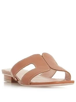 image of Dune London Loupe Leather Sandal - Tan, Size 41, Women