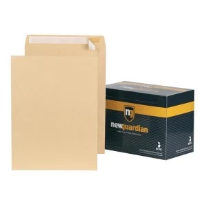 Image of New Guardian 406 x 305mm Heavyweight Pocket Peel and Seal Envelopes 130gsm Manilla Pack of 125