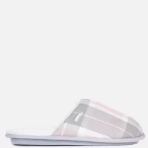 Image of Barbour Womens Maddie Slippers - Recycled Pink/Grey Tartan - UK 3