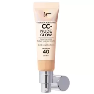 Image of IT Cosmetics CC+ and Nude Glow Lightweight Foundation and Glow Serum with SPF40 32ml (Various Shades) - Medium