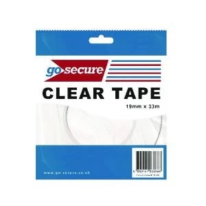 Image of GoSecure Small Tape 19mmx33m Clear Pack of 12 PB02298