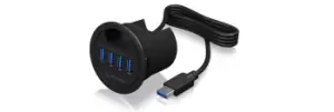 Image of ICY BOX IB-HUB1403 USB 3.2 Gen 1 (3.1 Gen 1) Type-A 5000 Mbps Black