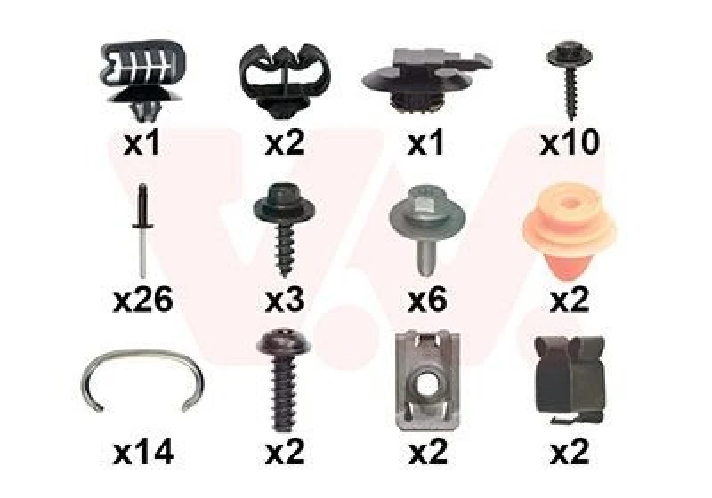 Image of VAN WEZEL Mounting Kit, bumper VAN WEZEL 4426794