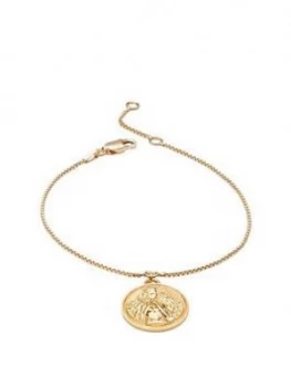 image of Rachel Jackson London Rachel Jackson London Gold Plated Zodiac Art Coin Bracelet