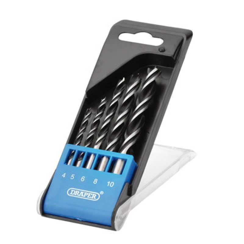 Image of Draper 5 Piece Brad Point Wood Drill Bit Set DBWS1