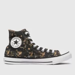 image of Converse Black & Brown Dip Dye Hi Trainers