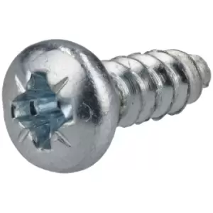 image of R-TECH 337107 Pozi Pan Head Self-Tapping Screws No. 4 9.5mm - Pack ...