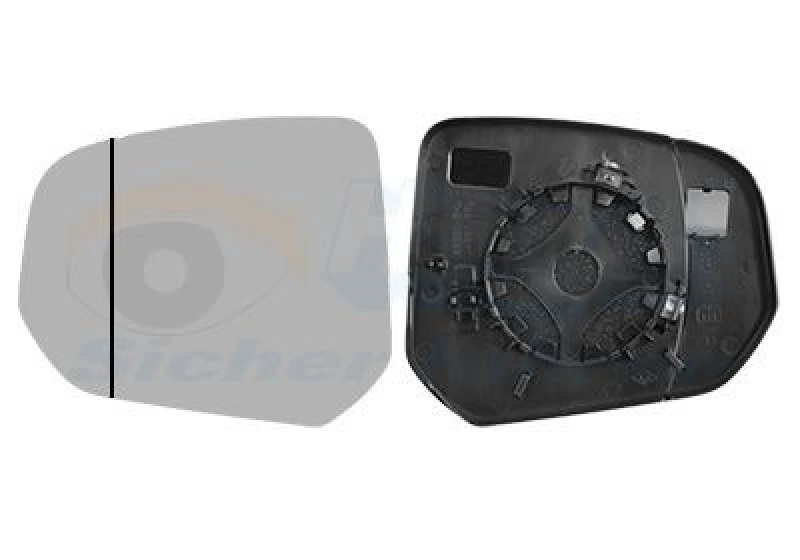 Image of VAN WEZEL Wing mirror glass VAN WEZEL 1930831