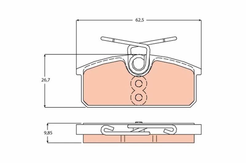 Image of Brake pad set TRW GDB2165