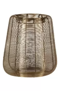 Image of Hagony Candleholder With Gold Wireframe Bowl