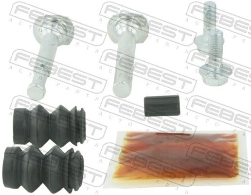 Image of FEBEST 0175-AZT250F1 Guide Sleeve Kit, brake caliper Front Axle Guide Sleeve Kit,brake caliper (1165)