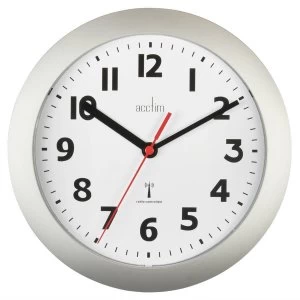 image of Acctim Parona Radio Controlled Silver 23cm Wall Clock