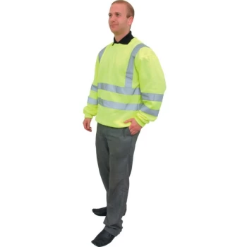 image of 2XL Hi-vis Yellow Sweatshirt - Tuffsafe